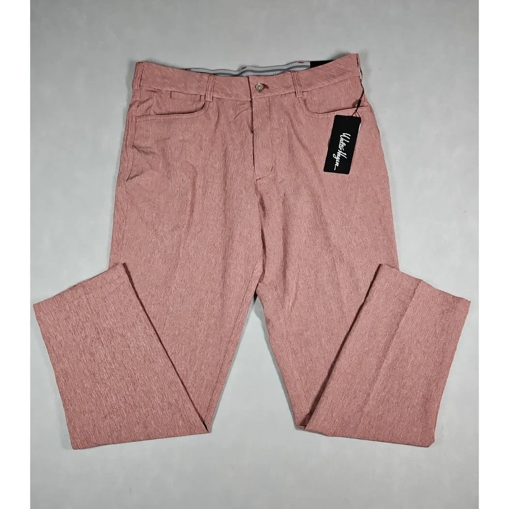 Walter Hagen Mens Maroon Perfect 11 Slim Fit Golf Pants Size 36 x 30 NWT